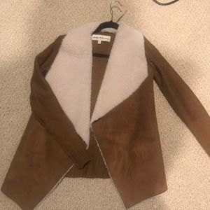 Sebby collection faux fur coat/cardigan